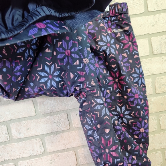 Columbia Big Girls Snowpants Black Pink Purple Aztec Print Size XL 18/20 - Picture 7 of 12
